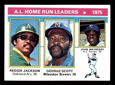 1976 Topps Baseball #194 A.L. Home Run Leaders Jackson NM/MT *d3 • $12