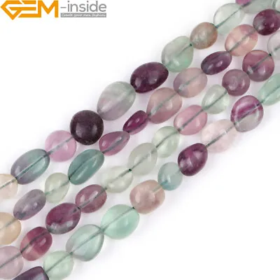 Genuine Rainbow Fluorite Gems Natural Stone Loose Beads For Jewelry Making 15  • £6