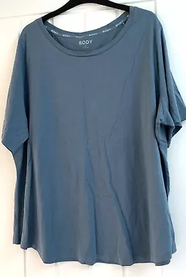 Marks And Spencer Ladies Blue T Shirt Size 22 Plus Size Bnwot • £7
