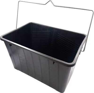 £13.32 • Buy Pro Paint Bucket 15 Litre Capacity Skuttle Black Oblong Bucket Bowl With Metal