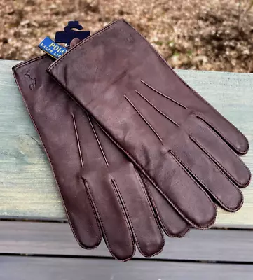 Polo Ralph Lauren Mens Leather Gloves Black Touch Screen  XL 3M Insulate • $50