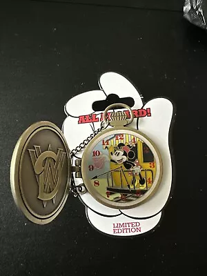 Walt Disney World Goofy Train Railroad Pocket Watch All Aboard LE1000 Pin 2013 • $50