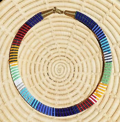 African Maasai Beaded Choker Necklace Ethnic Boho Tribal Masai Massai Mcss15 • $17.97