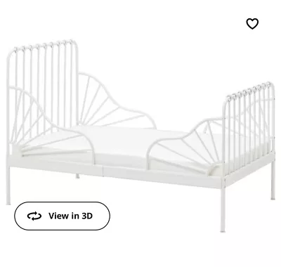 New And Boxed Ikea Minnen White Metal Toddler/ Childrens Bed • £90