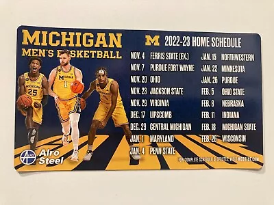 2022-23 University Of Michigan Home Men's Basketball Magnet Schedule 4  X 7  New • $2.95