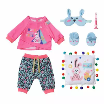 Zapf Creation BABY Born Bath Deluxe Goodnight Set Pajamas Dolls Clothes 43 Cm • £33.61