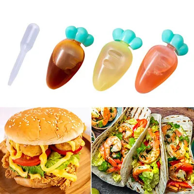 Mini Condiment Squeeze Bottle Salad Dressing Ketchup Squeeze Jar Dispens:da • £3.61