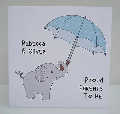 Personalised Baby Shower Card For Mummy And Daddy To Be - Girl Or Boy - New Baby • £2.99