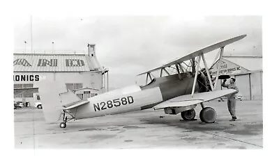 Boeing Stearman 75 Agricultural Airplane VTG Photo 5x3.5  N2858D Oakland Airport • $11.99