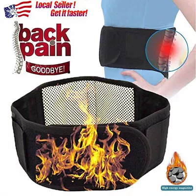 Men & Women Back Support Brace Belt Lumbar Lower Waist Magnetic Heat Pain Relief • $13.79