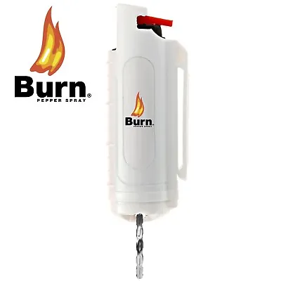 BURN Keychain Pepper Spray Self Defense - 1 Pack .50oz White • $11.50