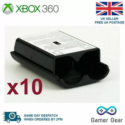 Xbox 360 Controller Battery Cover Back Shell Case - 10 Pack Black • £6.85