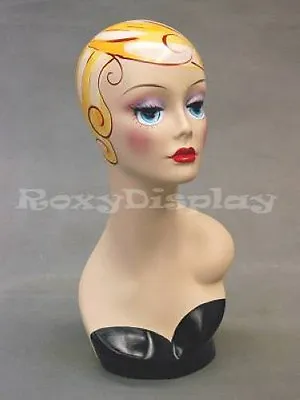 $95 • Buy 2PCS Female Mannequin Head Bust Wig Hat Jewelry Display #VF005 X2