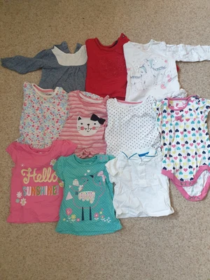 £1.99 • Buy Baby Girls Clothes Bundle 6-9 Months Tops Long/short-sleeve Tshirts Bodysuit