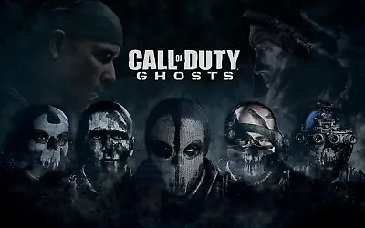 CALL OF DUTY GHOSTS GAMING GAME COD ART WALL ART 30x20 Inch Canvas UK • £29