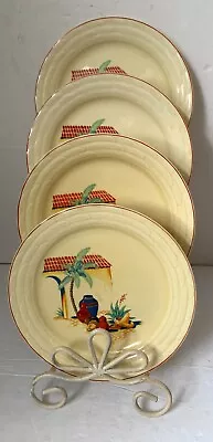 Vintage Mount Clemens Mexicana Style 9  Salad Lunch Plate Lot Of 4 • $19.99