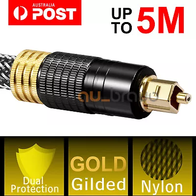 Premium Gold Plated Toslink Optical Fiber Audio Cable SPDIF Surround Sound AU • $13.95