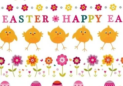 2 X Sheets HAPPY EASTER Gift Wrap Boys Girls Wrapping Paper Cute Chicks Flowers • £2.99