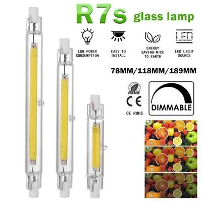 78mm 118mm Dimmable R7s COB LED Bulbs Security Flood Bulb 5W10W Replaces P7V3 • £3.18