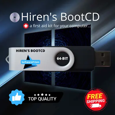 £6.99 • Buy Hiren's BootCD V1.0.2 2021 Any Computer Fix USB - XP 7 8 10 11 (64-BIT)