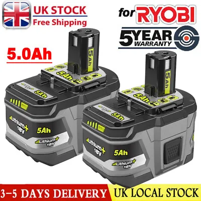 2PACK Battery 18V 5.0AH For Ryobi One+ Plus P108 Lithium RB18L50 RB18L40 P104 UK • £39.93