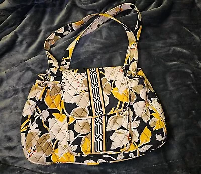 Vera Bradley Edie Dogwood Quilted Cotton Satchel Medium Size Triple Compartment • $17