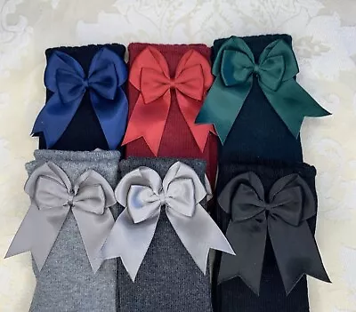 £4.95 • Buy PERFECT PRINCESS School Socks, Spanish Double Bow Knee High. Baby/Girls/Uniform