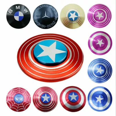 Captain America Fidget SPINNER FINGER Hand Focus Spin All Aluminum Alloy Metal • £3.49