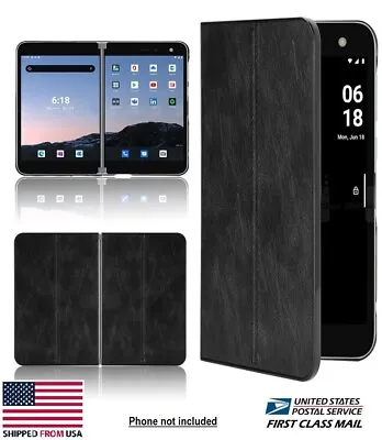 For Microsoft Surface Duo 8.1  Skin Touch Leather Case Hybrid Hard Back Cover • $24.99