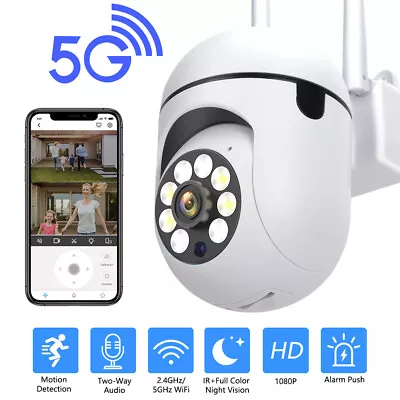 2.4G/5G CCTV IP Camera Wireless WIFI Outdoor HD PTZ Smart Home Security IR Cam • £16.59