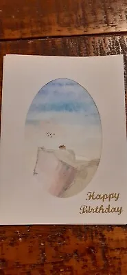 £2.10 • Buy Hand Painted Original Watercolour Happy Birthday Greeting Card 