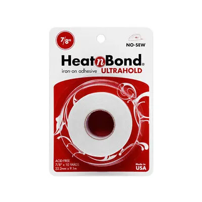 £5.99 • Buy 7/8  / 22mm Heat N Bond Ultra Hold Iron On Adhesive Tape Sewing Hems Permanent