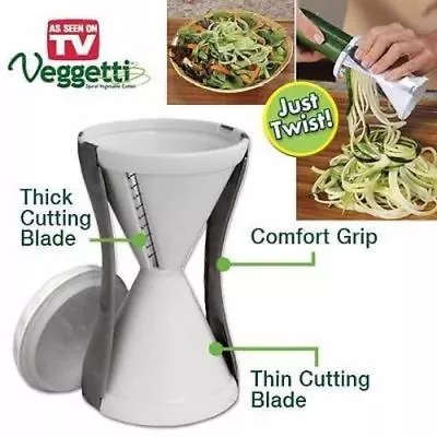 Spiral Vegetable Cutter Slicer  Veggetti'' Spiralizer Veggie Pasta Maker Spiral  • $8.41