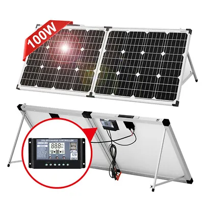 £129.99 • Buy Dokio 100W 12v Foldable Solar Panel For Car Battery/Camper/RV/Home/Garden