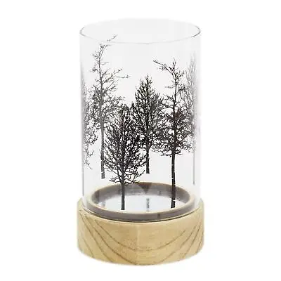 £12.99 • Buy Beautiful Tree Glass Wood Candle Tealight Holder