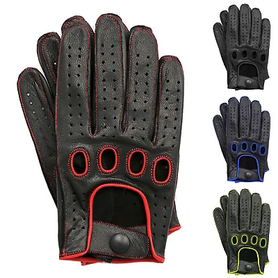 Men's Genuine Top Quality Leather Driving Gloves Swift Wears • $15.99