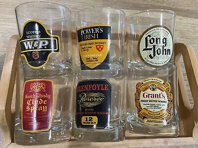 Set Of Six 6 Scotch Whiskey Tumbler Glasses France Haig Long John Grants W&P • £12