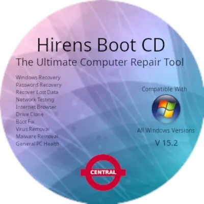 £2.99 • Buy Hirens Windows Password Reset Boot Utility DVD PC/Laptop XP Vista 7 8 8.1 10 11