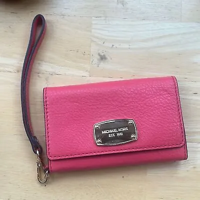 Michael Kors Cherry Red Wristlet IPhone 6s Case/Wallet • $15