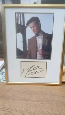 £30 • Buy MATT SMITH Signed 13X17 Photo DOCTOR WHO Framed 