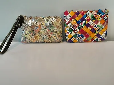 Nahui Ollin Comic Strip Wristlet Vtg Candy Tootsie Roll Wrappers + 1 Unbranded • $20