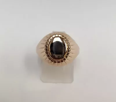 Vintage Russian 14k Rose Gold Signet Ring Size 8 1/4  • $399