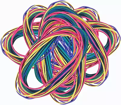 7  Multicolor Extra Large Rubber Bands Assorted Mixed Color Office School Home • $9.59