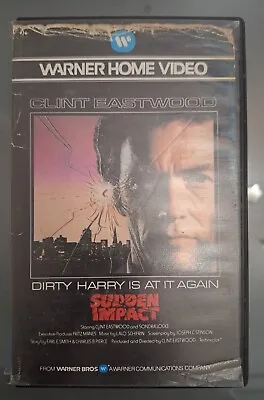 Sudden Impact VHS Warner Pre Cert 1st Release Big Box Ex Rental Pre/Post Cert  • £15