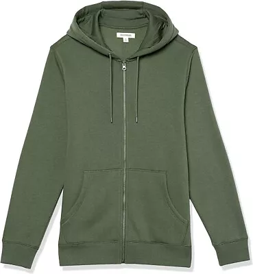 Goodthreads Men's Full-Zip Washed Fleece Hoodie - Dark Green - Large - New • $19.99