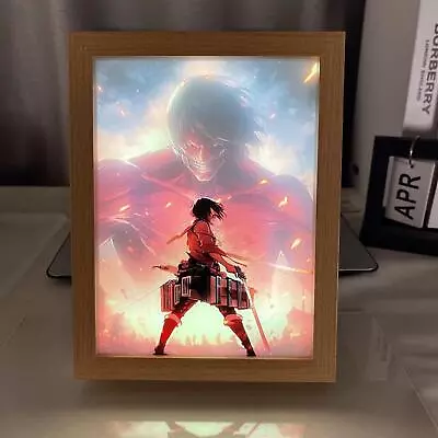 Anime USB Night Lamp Attack On Titan Mikasa Tab Seri Cosplay Desktop Decor Gift • $29.99