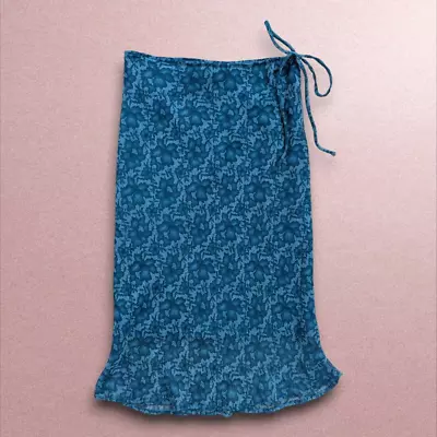 Vintage Y2K Side Tie Mermaid Midi Skirt - Size M • $15.31