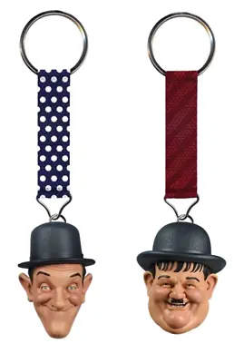 Big Chief Studios Stan Laurel & Oliver Hardy Keychain Keyring (set Of 2) New! • £9.95