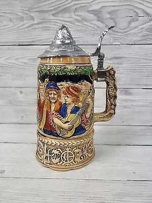 Vintage German Wind Up Musical Beer Stein Tankard With Lid. PW • £18