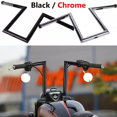 Motorcycle Drag 1  Ape Hanger Z-Bar Handlebar For Honda Harley Dyna FXS Yamaha • $66.45